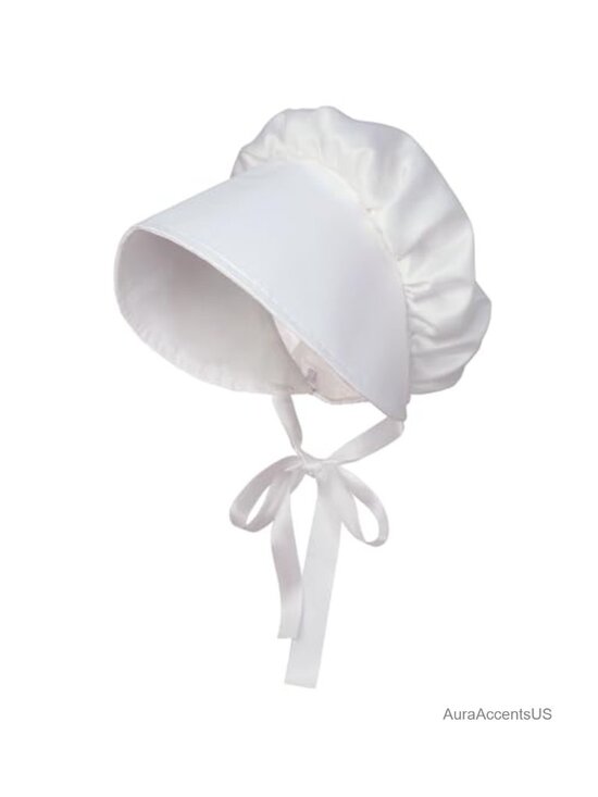 Accessories - Pioneer Bonnet Colonial Peasant Hat Prairie Cap Nightcap Maid Cosplay